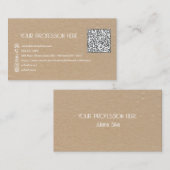 QR Code Eenvoudig Modern Minimal Brown Instagram Visitekaartje (Voorkant / Achterkant)