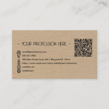 QR Code Eenvoudig Modern Minimal Brown Instagram