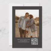 QR Code Eenvoudig Modern Minimalistisch Twee Foto Save The Date (Achterkant)