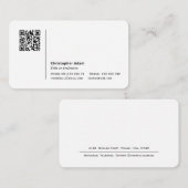 QR-code eenvoudig modern professioneel Visitekaartje (Voorkant / Achterkant)