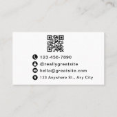 QR-code Eenvoudig Visitekaartje (Achterkant)