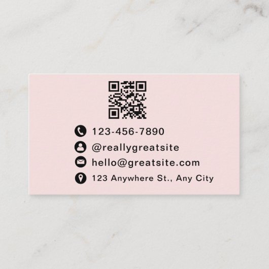 QR-code Eenvoudig Visitekaartje (Achterkant)