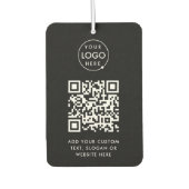QR-code | Eenvoudig zwart voor zakelijke Logo Luchtverfrisser (Voorkant)