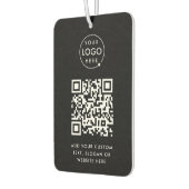 QR-code | Eenvoudig zwart voor zakelijke Logo Luchtverfrisser (Links)