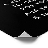 QR-code | Eenvoudig zwart voor zakelijke Logo Poster (Hoek)