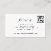 QR CODE — eenvoudige details van de elegante trouw Informatiekaartje (Voorkant)