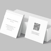 QR CODE eenvoudige elegante typografie professiona Vierkante Visitekaartje