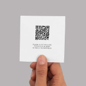 QR CODE eenvoudige elegante typografie professiona Vierkante Visitekaartje