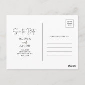 QR-code | Eenvoudige en moderne foto sparen de Dat Briefkaart (Achterkant)