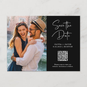 QR-code   Eenvoudige en moderne foto sparen de Dat Briefkaart