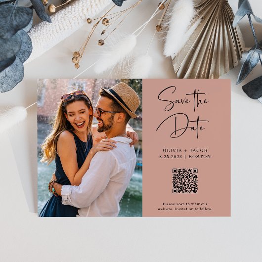 QR-code | Eenvoudige en moderne foto sparen de Dat Briefkaart