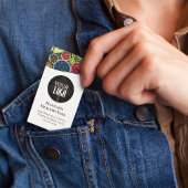 QR Code Eenvoudige Foto en Logo Zwart Visitekaartje