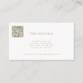 QR-code eenvoudige gouden bruiloft website gasteng Informatiekaartje (Voorkant)