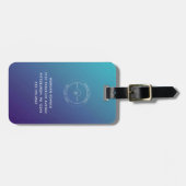 QR Code Eenvoudige Minimale Logo Naam Details Bagagelabel (Voorkant horizontaal)