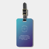 QR Code Eenvoudige Minimale Logo Naam Details Bagagelabel (Voorkant verticaal)