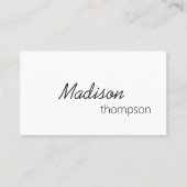 QR Code Eenvoudige Minimale Moderne Beroeps Visitekaartje (Voorkant)