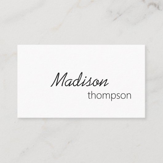 QR Code Eenvoudige Minimale Moderne Beroeps Visitekaartje (Voorkant)