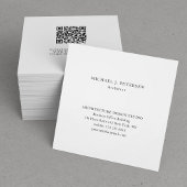 QR CODE eenvoudige minimalistische professionele s Vierkante Visitekaartje