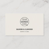 QR Code Eenvoudige Moderne Minimale Neutrale Logo Visitekaartje (Achterkant)