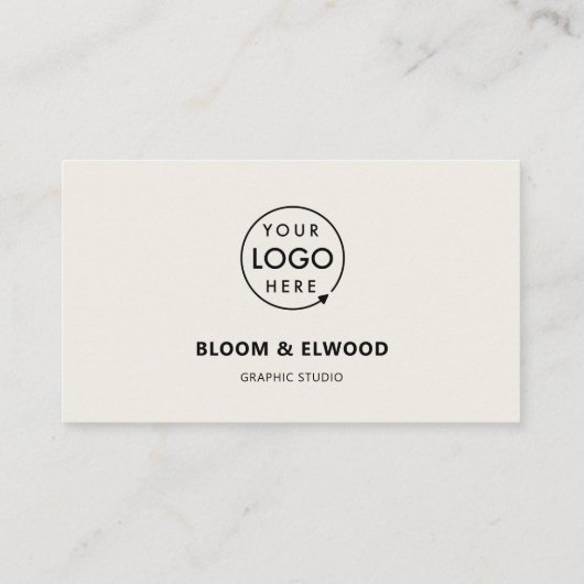 QR Code Eenvoudige Moderne Minimale Neutrale Logo Visitekaartje (Achterkant)