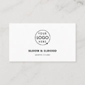 QR Code Eenvoudige Moderne Minimale Witte Logo Visitekaartje (Achterkant)