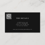 QR CODE eenvoudige moderne trouwwebsite Informatiekaartje (Voorkant)