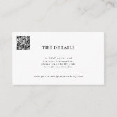 QR CODE eenvoudige moderne trouwwebsite Informatiekaartje (Voorkant)