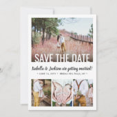 QR Code Eenvoudige Moderne Typografie 5 Foto Bruil Save The Date (Voorkant)