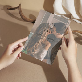 QR Code Eenvoudige Moderne Website 2 Foto Bruiloft Save The Date