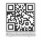 QR-code Eenvoudige Naam Zakelijke Auto Sticker (Voorkant)