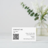 QR-code Eenvoudige promotionele zakelijke contact  Contactkaartje (Staand voorkant)