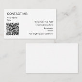 QR-code Eenvoudige promotionele zakelijke contact  Contactkaartje (Voorkant / Achterkant)