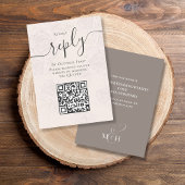 QR Code Eenvoudige RSVP Online Elegante Blozen Blo Informatiekaartje