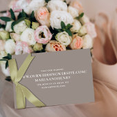 QR Code Eenvoudige RSVP Online Elegante Blozen Blo Informatiekaartje