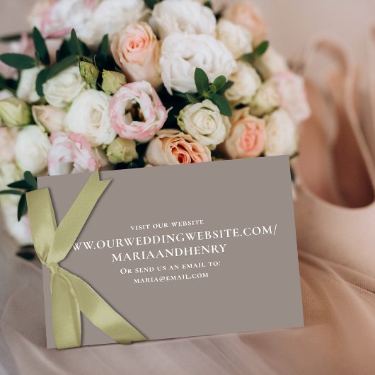 QR Code Eenvoudige RSVP Online Elegante Blozen Blo Informatiekaartje