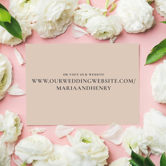 QR Code Eenvoudige RSVP Online Elegante Blozen Blo Informatiekaartje