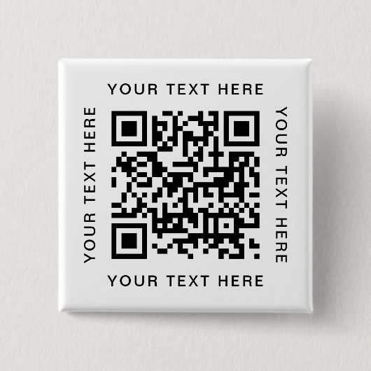 QR-code eenvoudige website scan om aanpasbaar te b Vierkante Button 5,1 Cm (Voorkant)