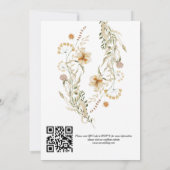 QR Code Eenvoudige Wildflowers Tuin bruiloft Kaart (Achterkant)
