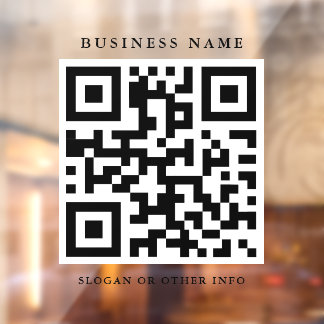 QR-code Eenvoudige zakelijke vensterkoppeling Raamsticker