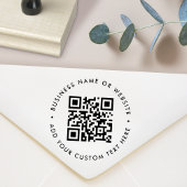 QR-code | Eenvoudige zakenronde met een modern min Rubberstempel