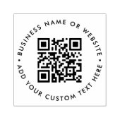 QR-code | Eenvoudige zakenronde met een modern min Rubberstempel (Afrduk)