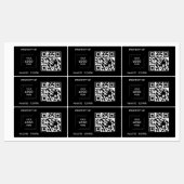 QR-code eigendom label zwart ontwerp (Vel)