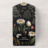 QR Code Elegant Boho Wildflower Bruiloft All In One Uitnodiging (Buitenkant)