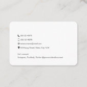 QR-code elegant eenvoudig modern goud, stijlvol Visitekaartje (Achterkant)