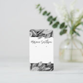 QR-code Elegant Foliage Grey Earring Display Kaart Visitekaartje (Staand voorkant)
