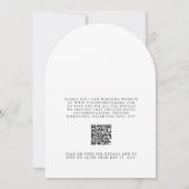 QR-code Elegant Formal Wedding Crest Monogram Kaart (Achterkant)