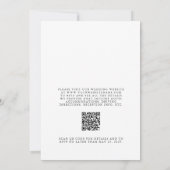 QR-code Elegant Formal Wedding Crest Monogram Kaart (Achterkant)