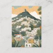 qr code Elegant Italië Capri Bestemming Bruiloft Informatiekaartje (Achterkant)
