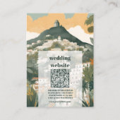 qr code Elegant Italië Capri Bestemming Bruiloft Informatiekaartje (Voorkant)