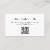 QR Code Elegant Marble Profile Visitekaartje (Achterkant)
